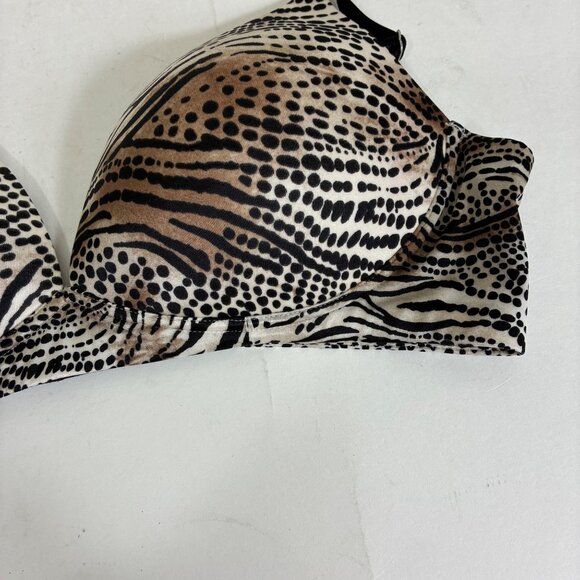 Y2K Victoria’s Secret Biofit No Wire Animal Print Bra Size 34C - Picture 2 of 6